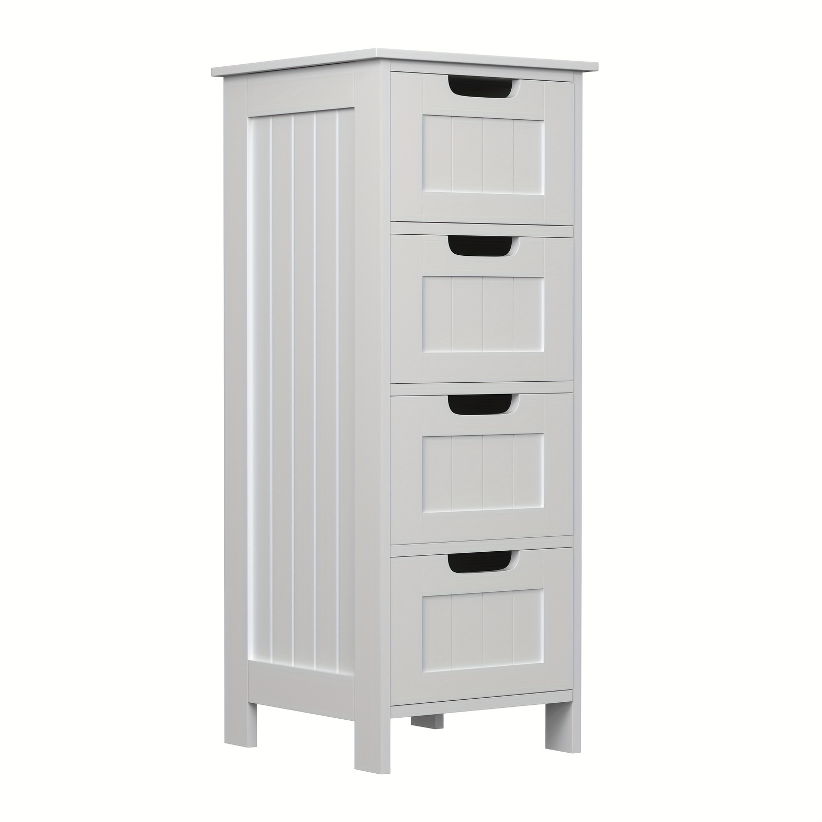 TEMU A Free-standing Cabinet For The Bathroom, Bedroom, Hallway, Or Living Room Featuring 4 Drawers, Made Of Waterproof Mdf Wood, Designed In A With