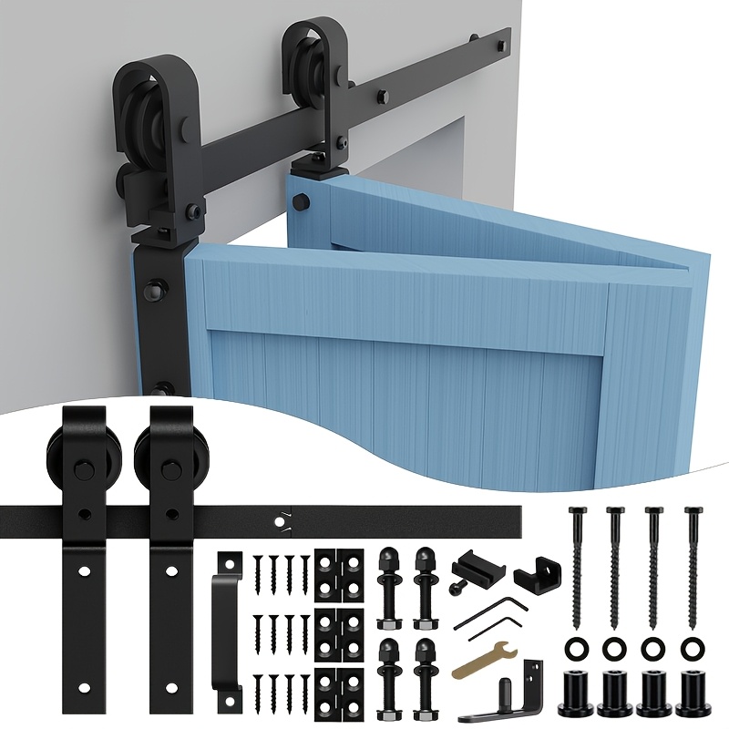 2-Set Nylon Sliding Barn Door Wheel Kit – 8 Pulleys + Screws, Quiet, Corrosion-Resistant, For Cabinet & Barn Doors