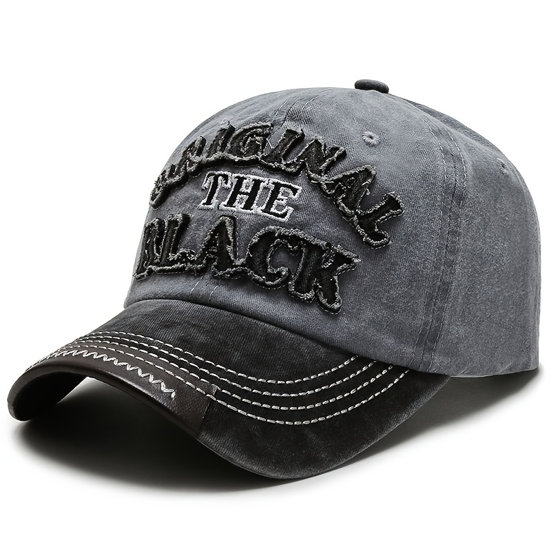 Casquette de baseball unisexe, casquette à lettres « THE BLACK », casquette à visière de style sombre, casquette à bord incurvé polyvalente pour sports de plein air, rassemblements et fêtes, taille réglable, fait un excellent cadeau Casquette de baseball unisexe, casquette à lettres « THE BLACK », casquette à visière de style sombre, casquette à bord incurvé polyvalente pour sports de plein air, rassemblements et fêtes, taille réglable, fait un excellent cadeau