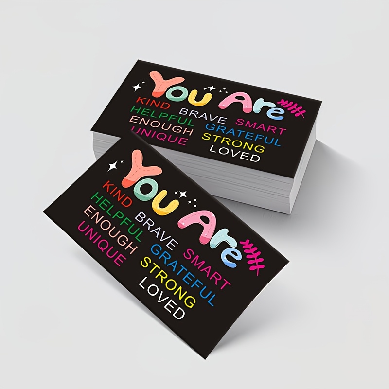 TEMU 60pcs, Colorful And Inspirational Cards Per Pack, Daily Encouragement Cards, Reward Cards, Gift Cards, Cards To Mindset