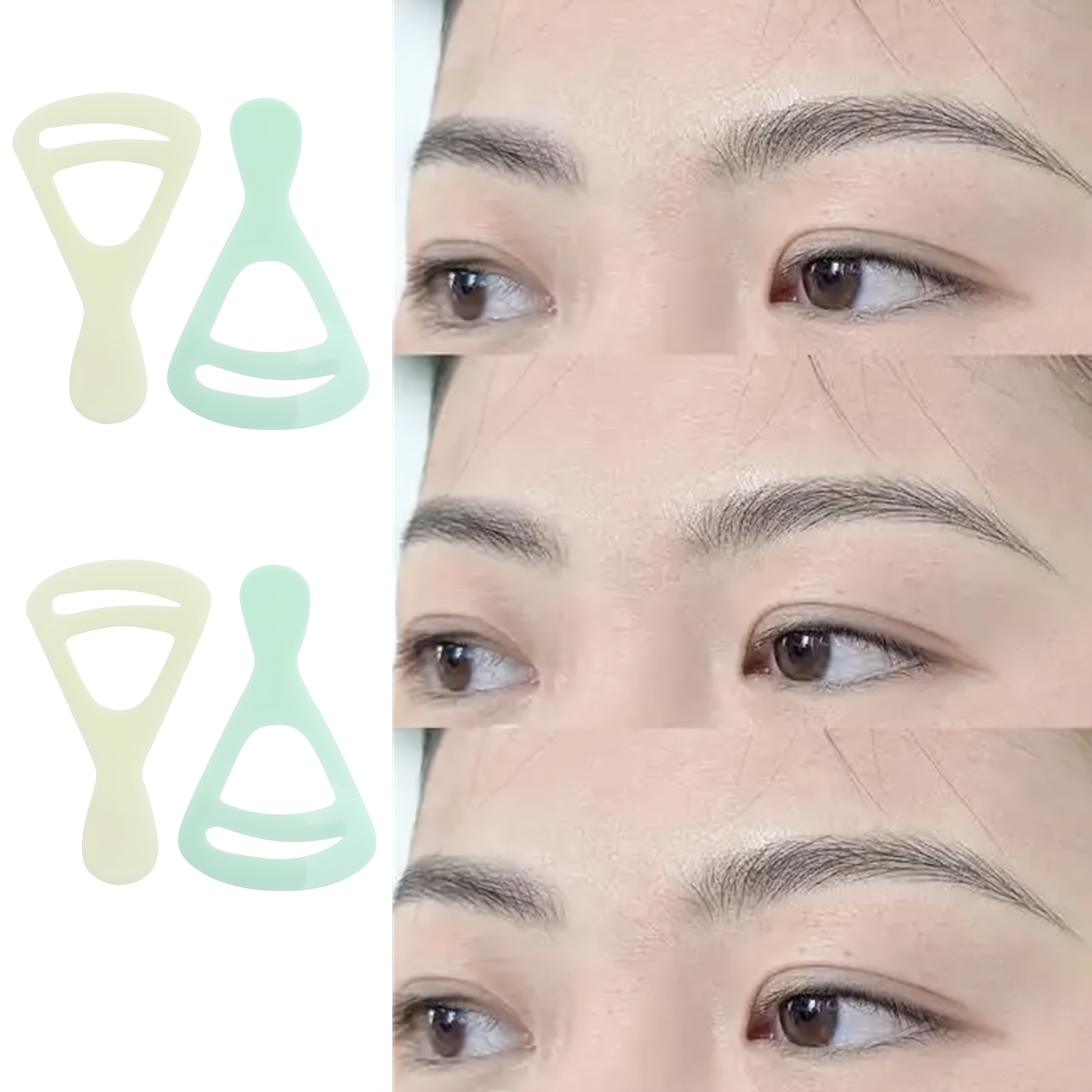 TEMU 4-sheet Pack Eyebrow Card Brow Card, Eyebrow Shaping Card, Eyebrow Tool, Straight Brow Assistant, Beginner Brow Shaping And Brow Type Guide