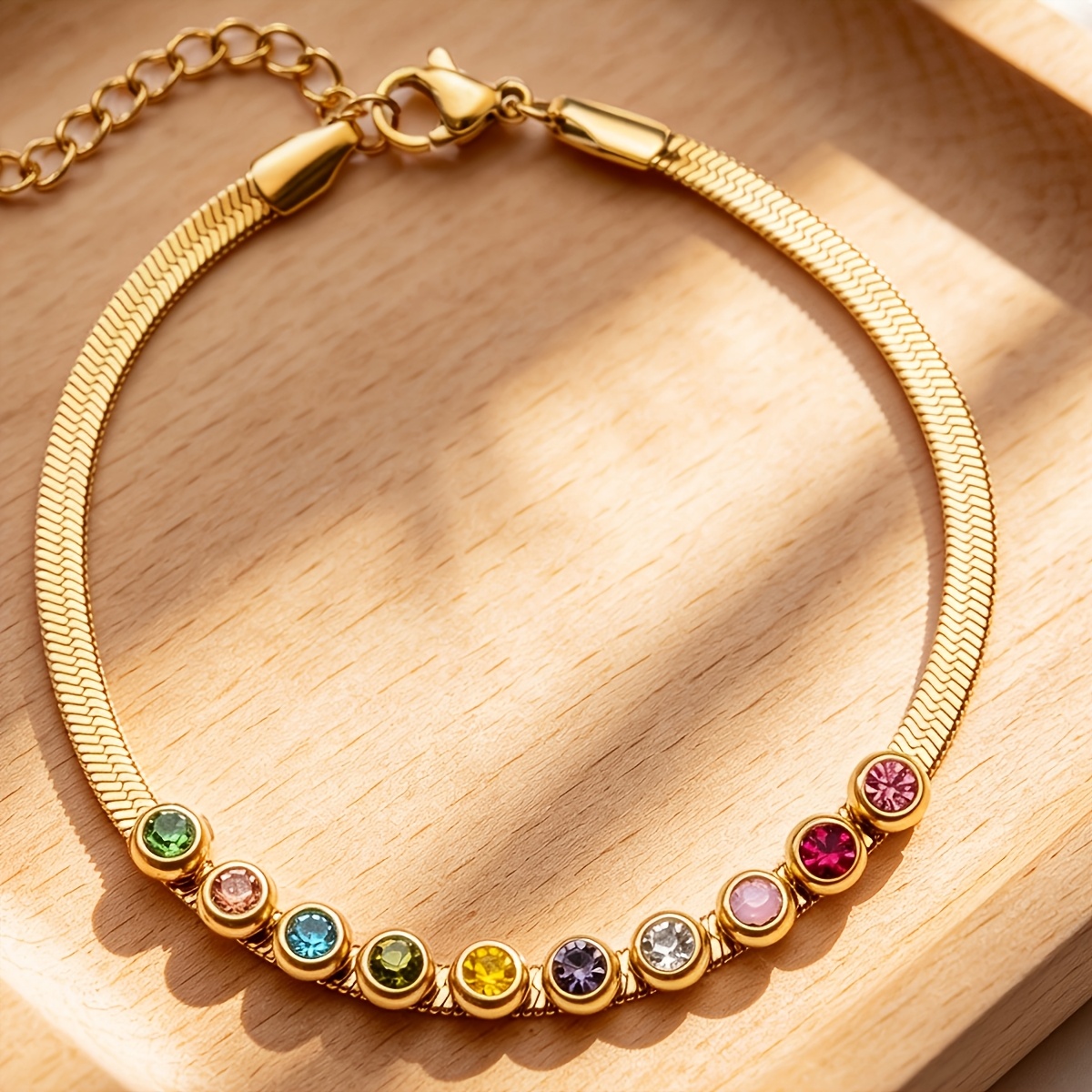 2pcs Unisex 18K Golden Plated Bracelet and Bangle Set