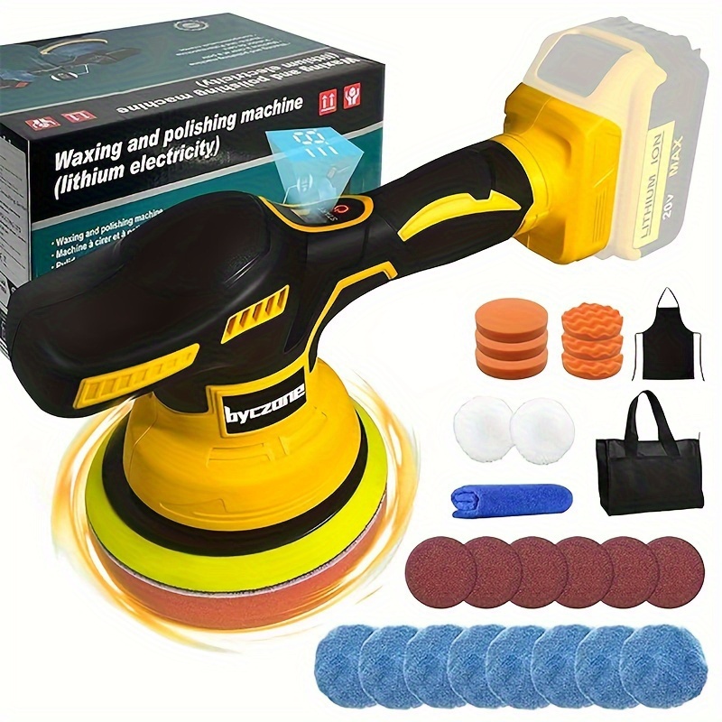 Cordless Car Buffer Polisher for Dewalt 20V Battery (Tools Only, NO BATTERY), Polishers And Buffers with 6 Variable Speed Up to 5000RPM, Cordless Polisher for Car Detailing/Polishing/Waxing (Battery Not Included)