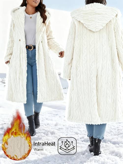 plus size plus size womens apparel ladies elegant oversized hooded winter coat luxurious jacket full body coverage warm and insulating for autumn and winter suitable for casual and formal wear hand clean