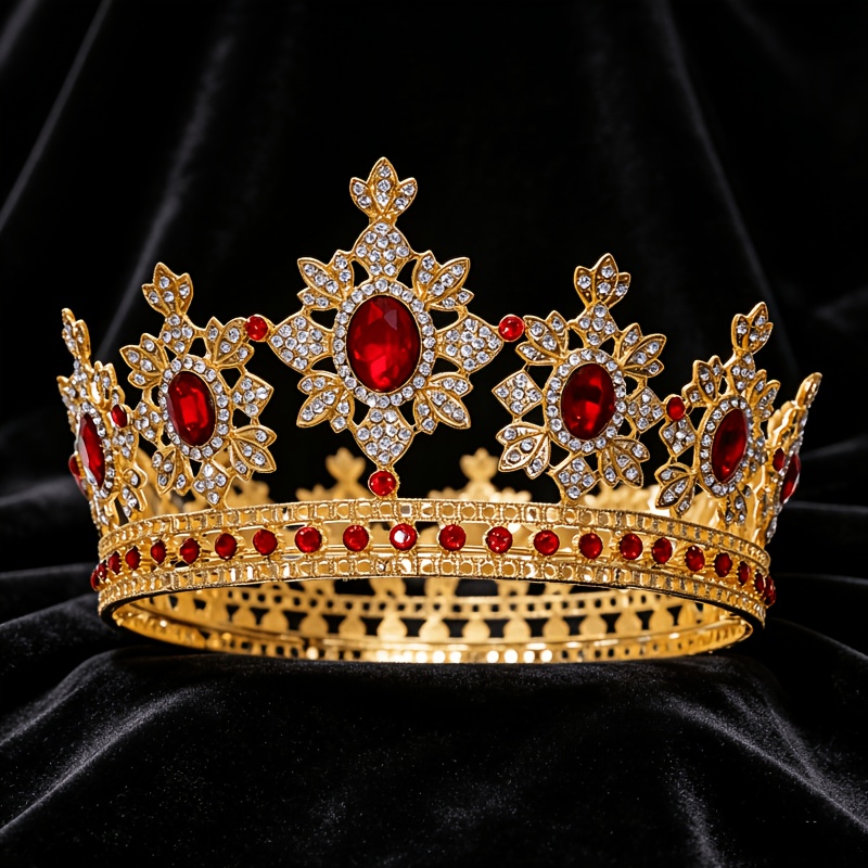TEMU 1pc Couronne Facile Strass Princesse Adulte Majorité Couronne Fête Soirée Banquet Masquerade Costume Pièce de Tête