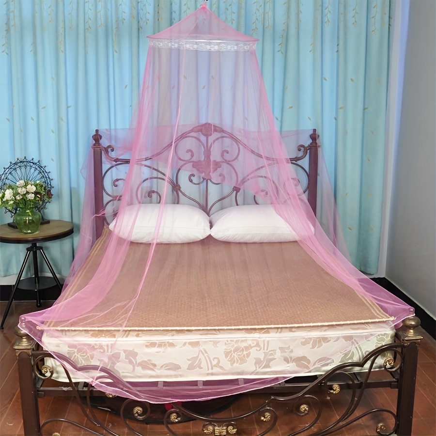 Dome Bed Canopy Ceiling Mosquito Net Unique Style Dome Bed Netting Bed  Curtains Canopy for Twin Full Queen King Bed Hooks Super Glue Easy to  Install