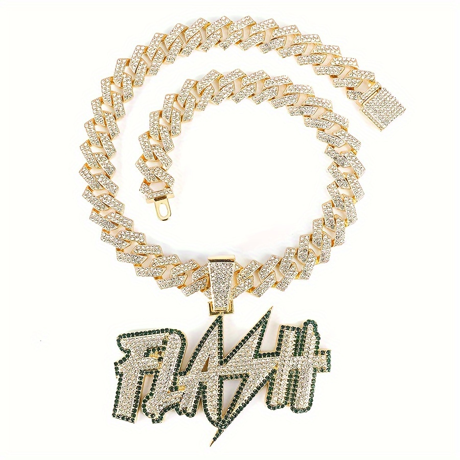 

Personalized Big Letters Exaggerated Big Pendant Hip Hop Street Chic Cool Cuban Chain Men's Necklace