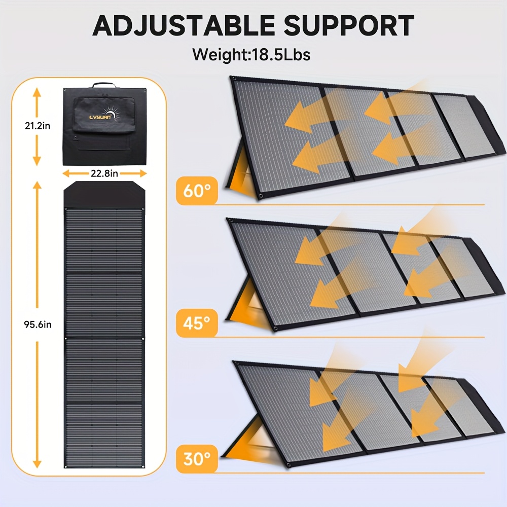 Panel solar LVYUAN con soporte ajustable