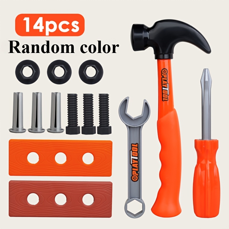 TEMU 14pcs Simulation Large-sized Screw Repair And Storage Tool Toys | Male And Female Playhouse Sets, Holiday Gifts, Party Game Props, Increase