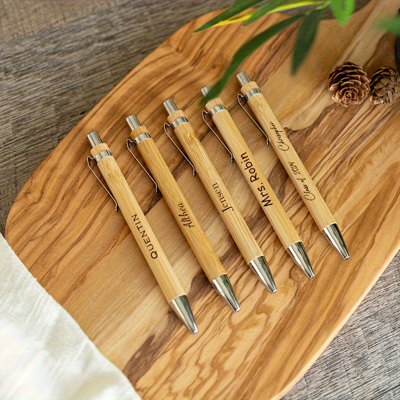 

10/20 Customized Personalized Wooden Pens Souvenirs For Graduation, Work, Business, Company Gifts, Bamboo Pens, Is The Best And Unique Gift For Halloween, To The , Best