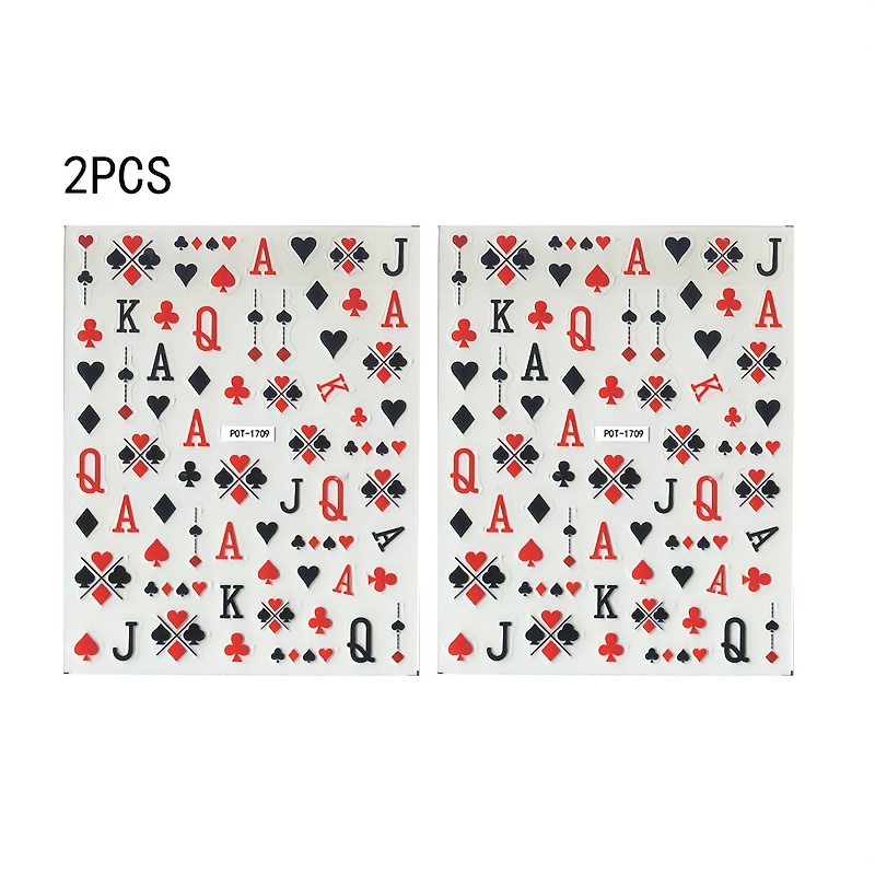 Image of And Red Nail Stickers With A 5d Embossed Self-adhesive Shiny End - Perfect For , A Great Gift For Women's Holiday Parties