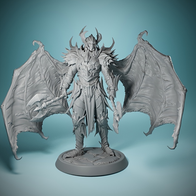 Image of Dravon, Leader Of Tabletop Grey Resin Miniatures - Perfect For Tabletop Games & Role Playing! Miniature Hand-painted Models Suitable For Tabletop Game Room Perfect Gift