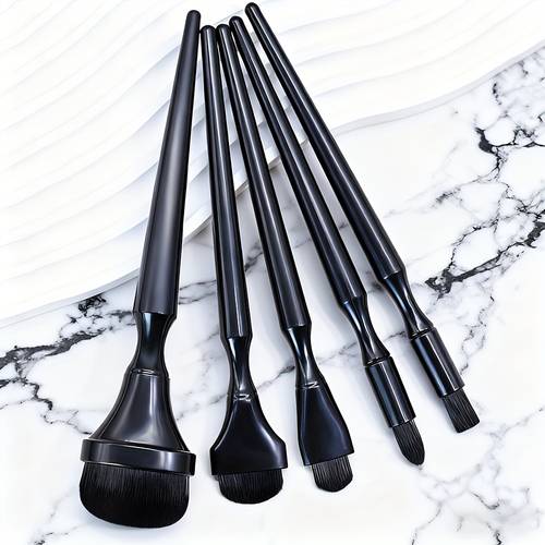 2 3 5pcs ergonomic handle rendering brush set black plastic oil painting watercolor charcoal chalk pastel embossing brushes with ergonomic grip durable plastic handles control