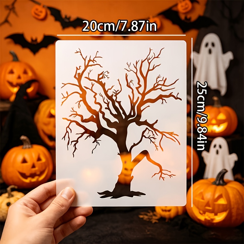 TEMU 25cm X 20cm Ancient Gothic Tree-shaped Hollow Template, Suitable For Wall Decoration, Home Decor, Canvas, Art Textiles, Painting, Floor Tiles,