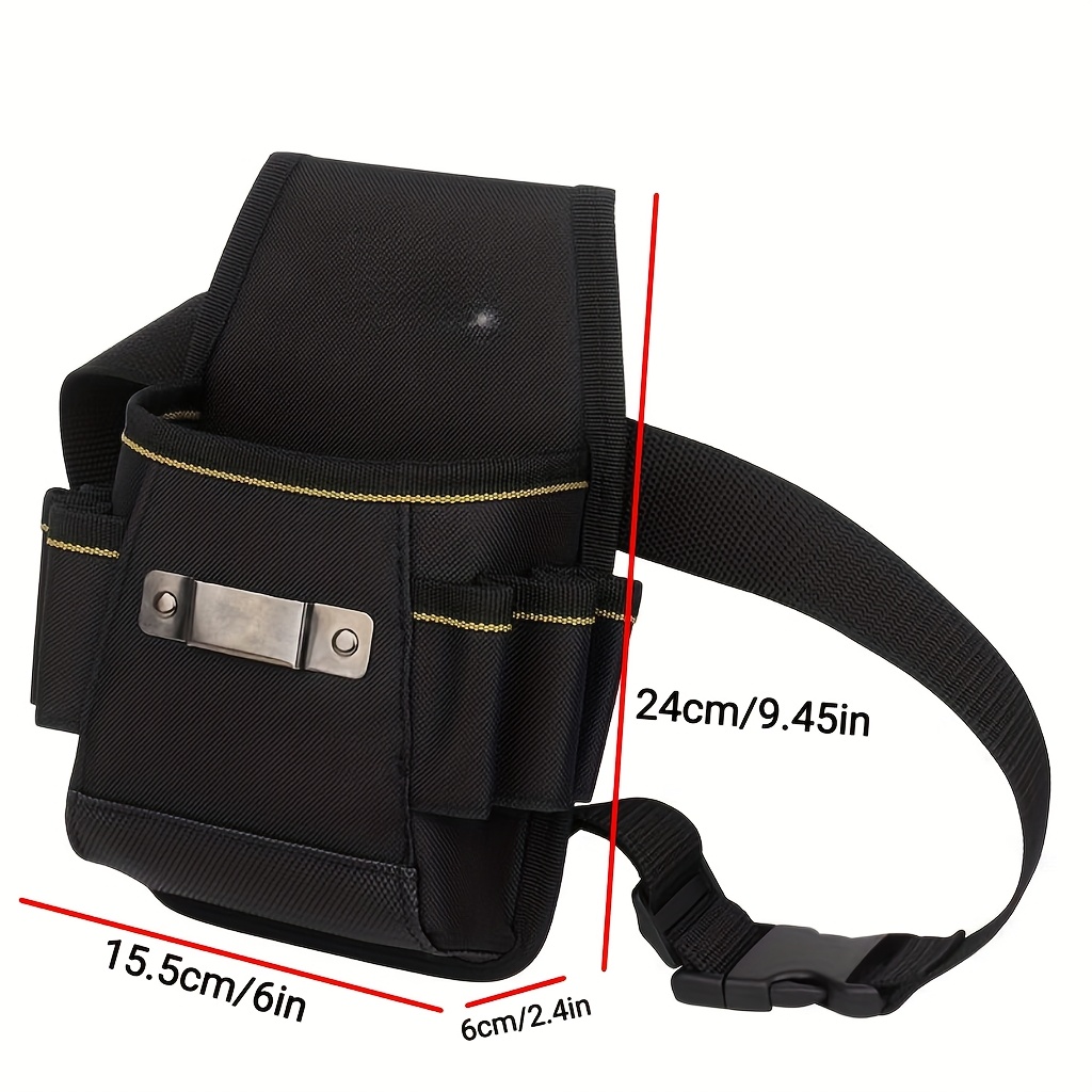 electrician multifunctional tool kit waist bag with multiple compartments adjustable shoulder strap and safety   portable design suitable for construction and diy projects organized tool storage for electricians functional accessories sturdy structure 3
