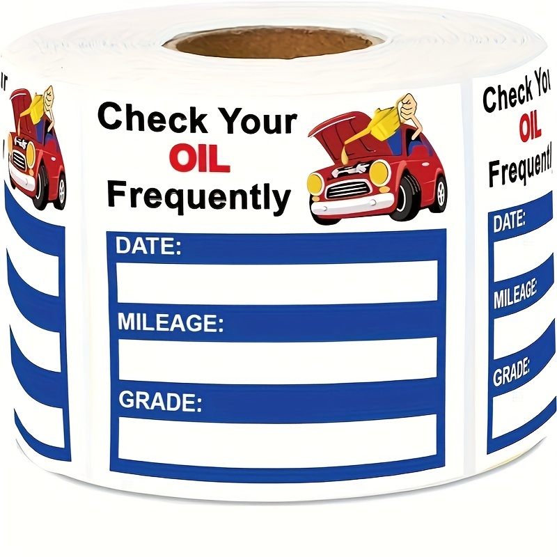

150-piece Car Maintenance Reminder Stickers - Oil Change & Repair Tracking, 2x2 Inch Adhesive Window Labels