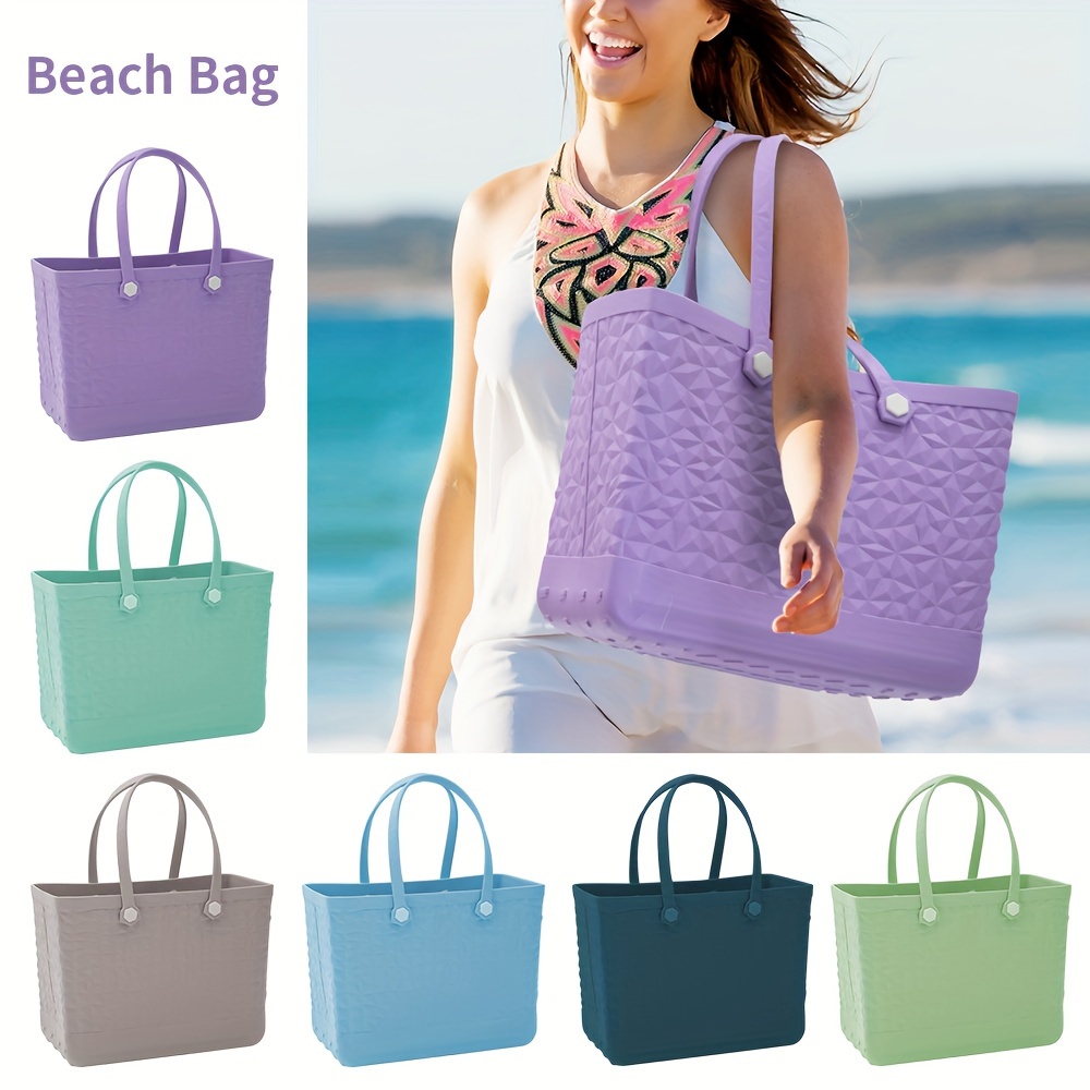 BEIDOM Rubber Beach Bag,Beach Bags Tote Bags for Women Waterproof Sandproof Pool Bag Lightweight Durable for Beach Boat Lake Sports 並行輸入品 BEIDOM Rubber Tote Bag Beach Bag - Waterproof Sandproof Travel