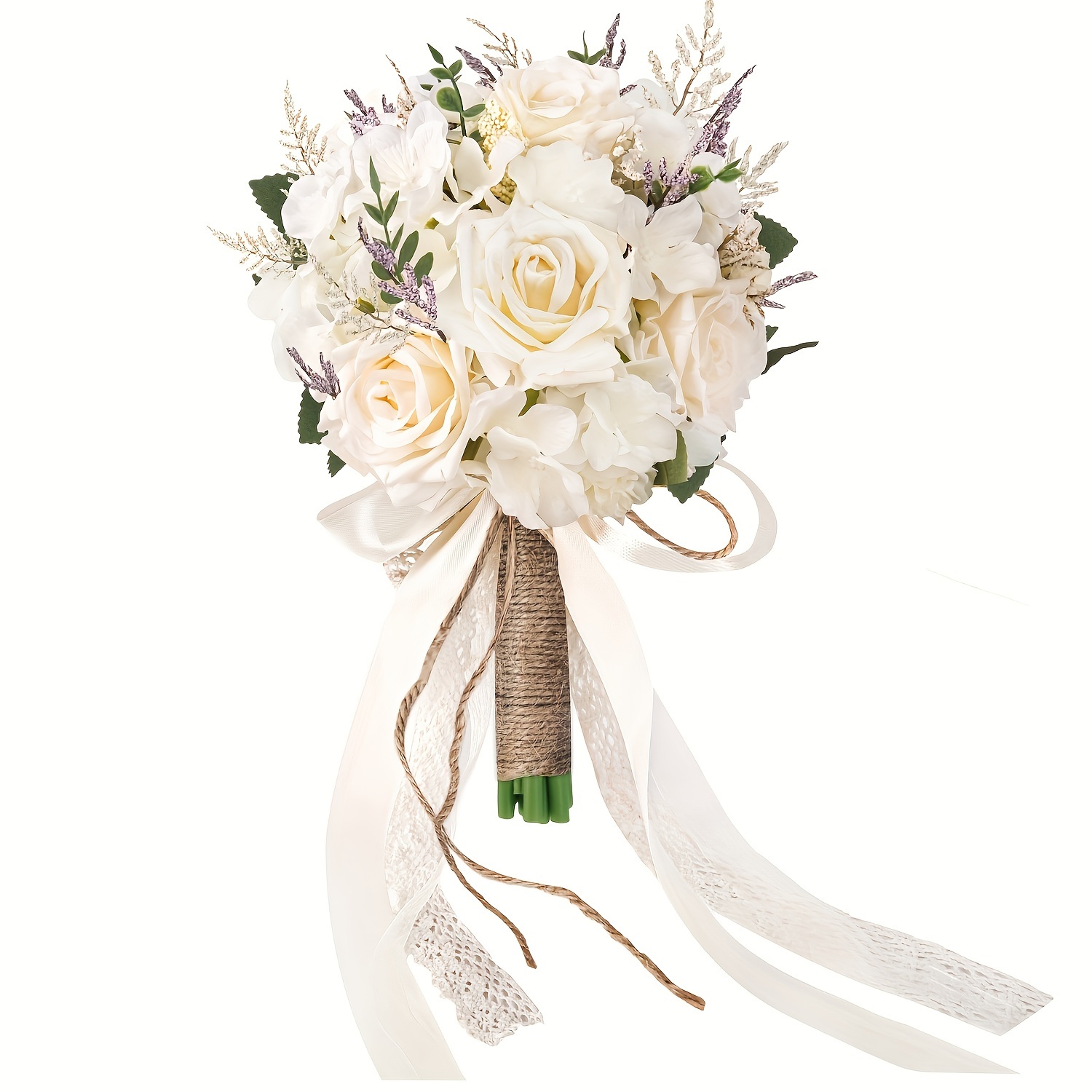 

Elegant White & Artificial Rose Bouquets For And Bridesmaids - Wedding Decor, , And Celebrations, For Wedding