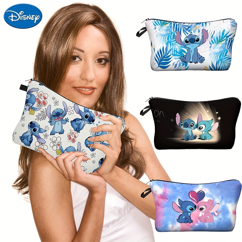 

Disney Stitch Cosmetic Pouch, Casual Multi-purpose Storage Bag, Toiletry Travel Clutch Bag, Coin Purse With Stitch Cartoon Design