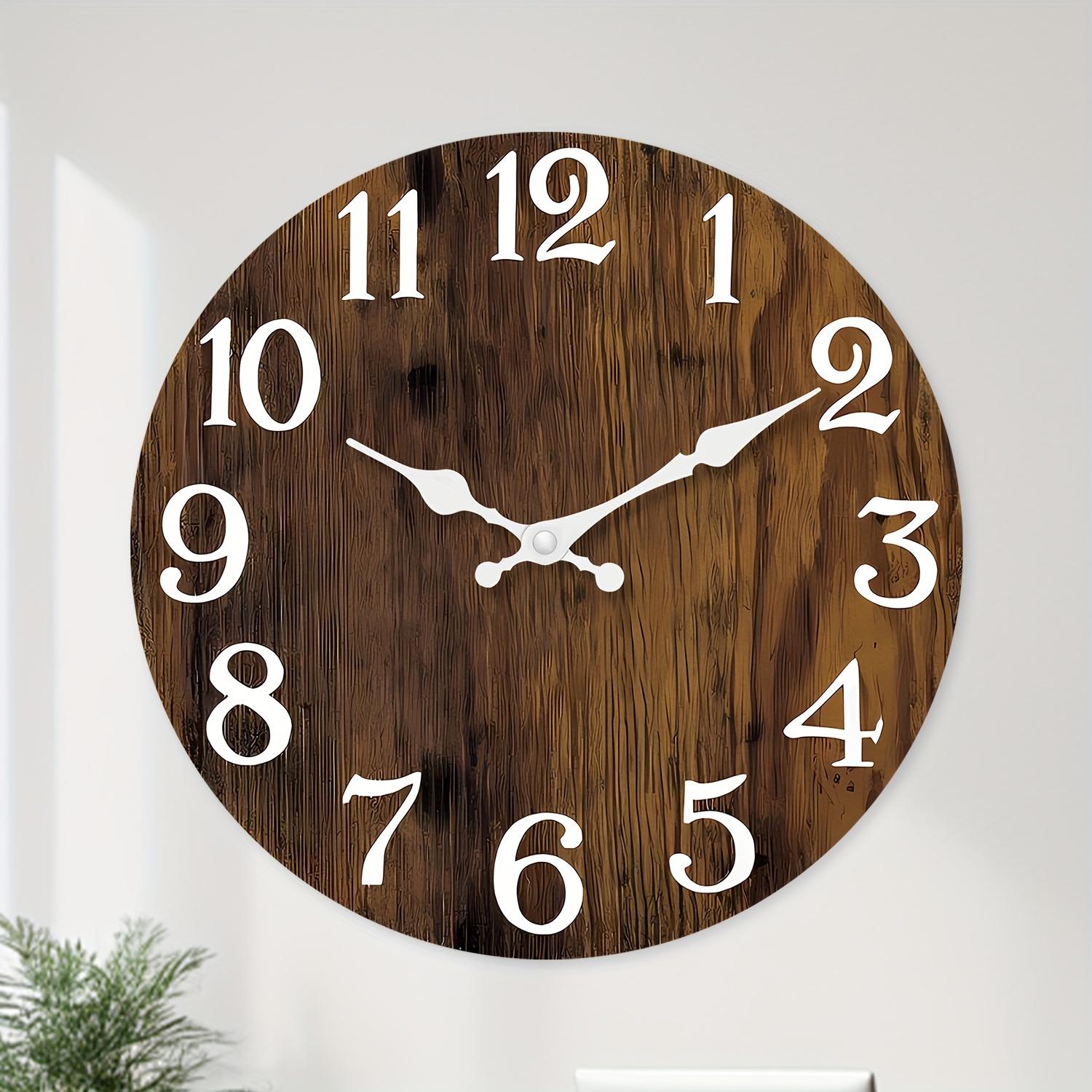 Wall Clock Reloj Mural Madera Reloj De Pared De Madera Vintage - Main Image