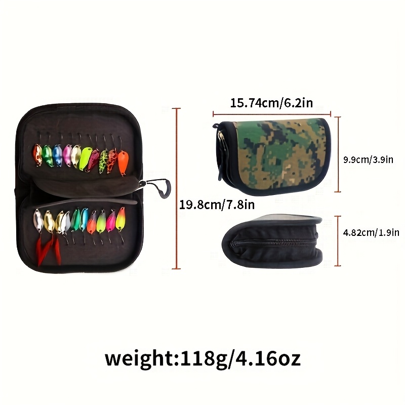 Image of 20pcs Metal Sequins Set Tied Hair Spoon Type Iron Sheet Fake Bait Portable Double-sided Sequins Bag