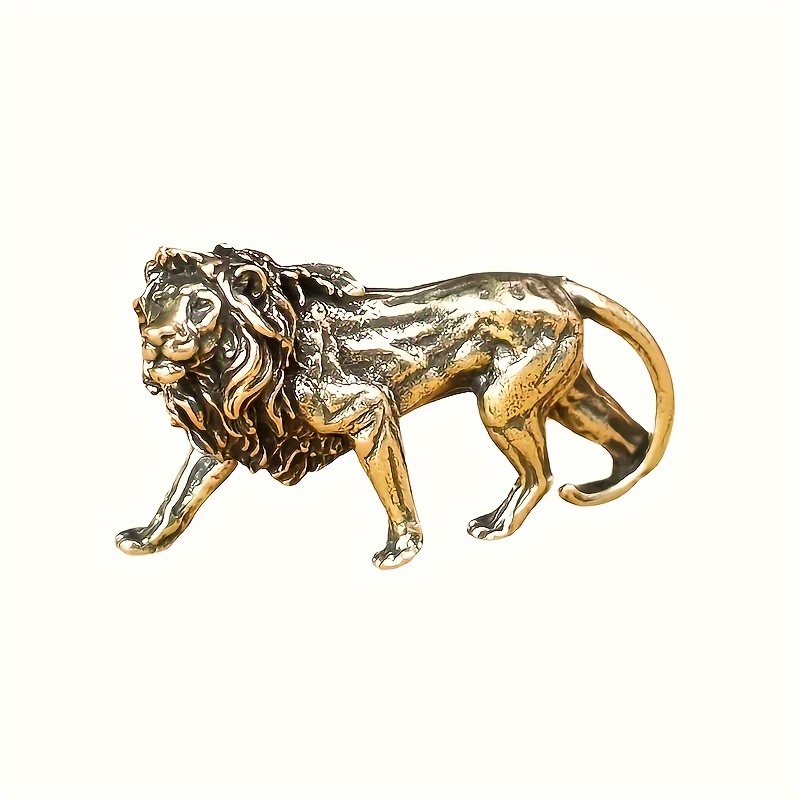 Brass Handmade Vintage Lion Leopard Keychain Pendant Cool Lion Ornament  Mens Womens Box Bag Pendant Accessories - Jewelry & Accessories - Temu  Canada