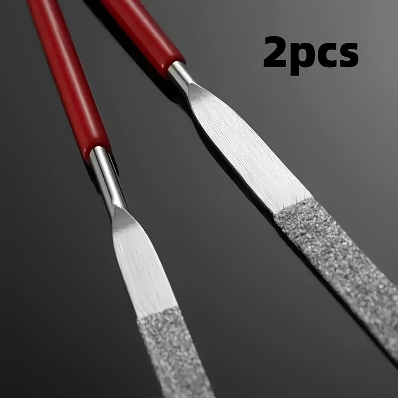 2pcs Diamond Needle Files For Metal & Stone - Ideal For Polishing Hardened Steel, Ceramics, Glass | No Power Needed