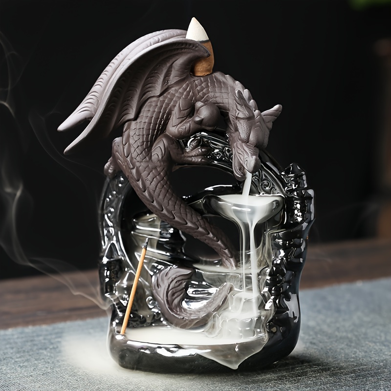 

Dragon Backflow Ceramic Incense Burner: Home Decor, Aromatherapy, Relaxation Gifts (no Incense Included) - Suitable For Christmas, Halloween, Easter, Hanukkah, Thanksgiving