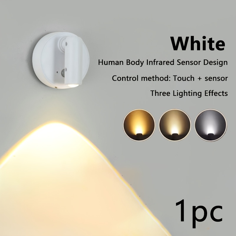 3-Color LED Smart Motion Sensor Light, USB Night Light