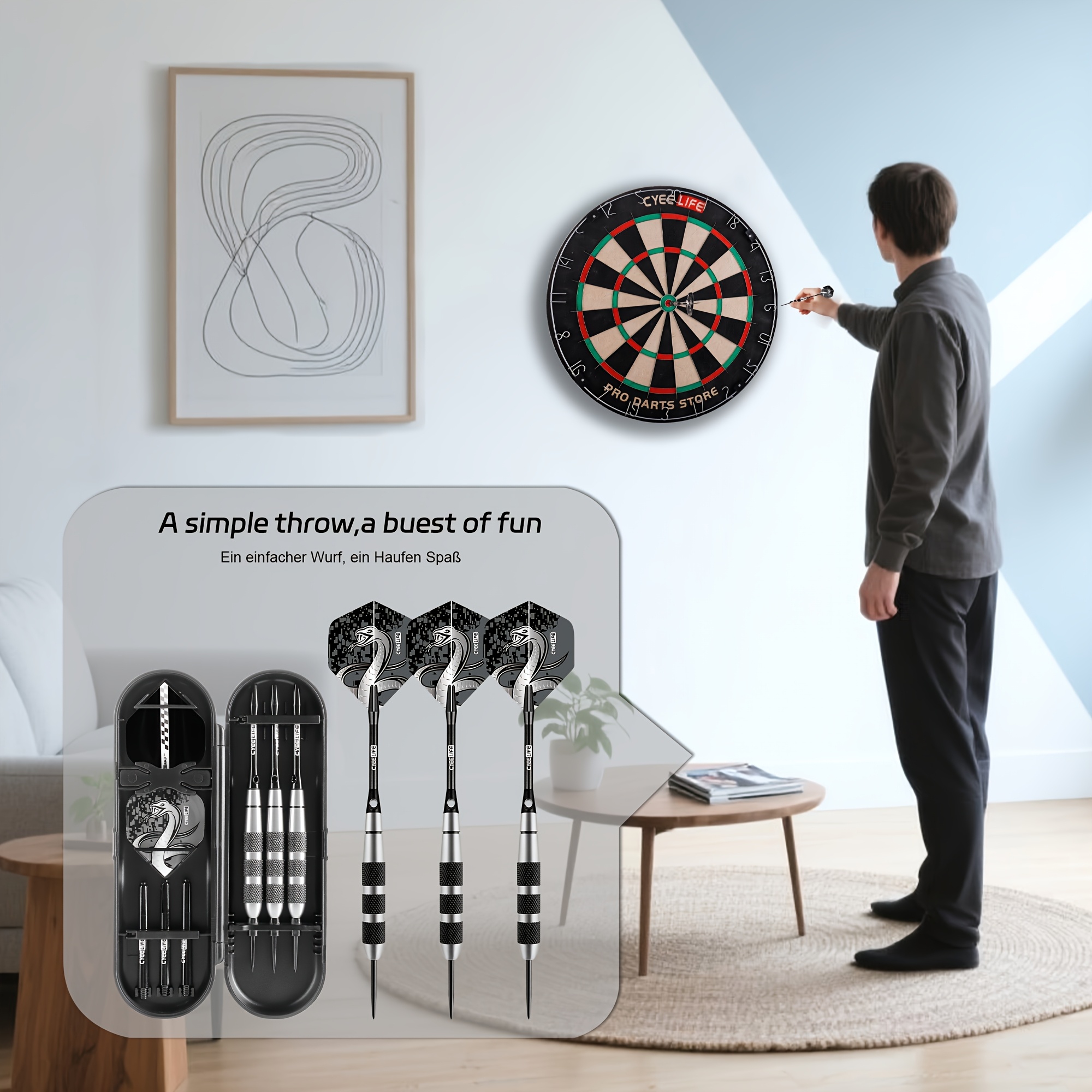 26G Hard Darts met Stalen Punt, Gemaakt van Roestvrij Staal