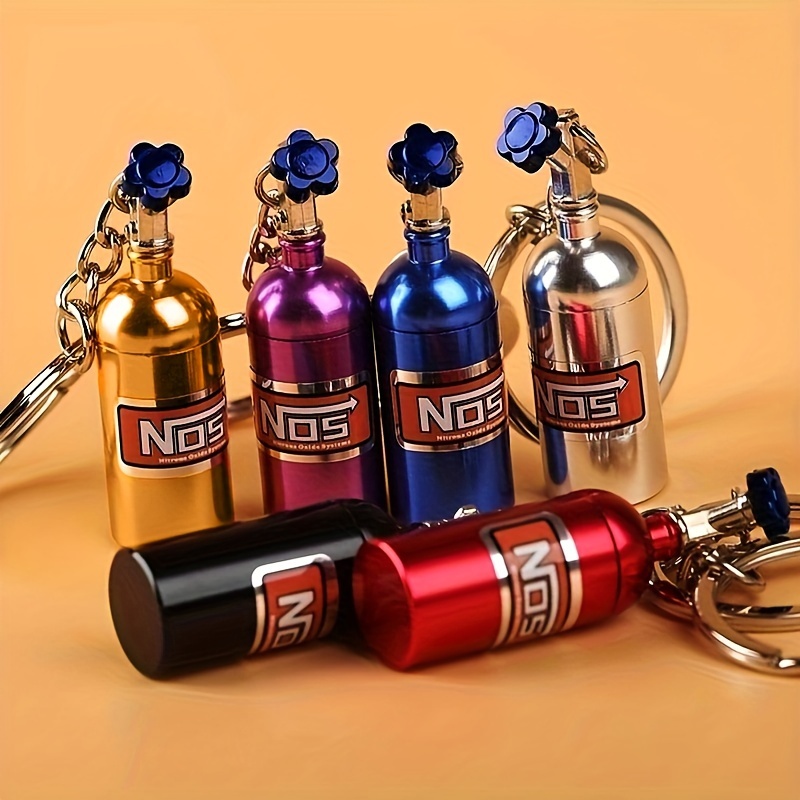 

1pc Car Keychain, Nos Nitrogen Gas Bottle Keychain, Ideal Choice For Gifts