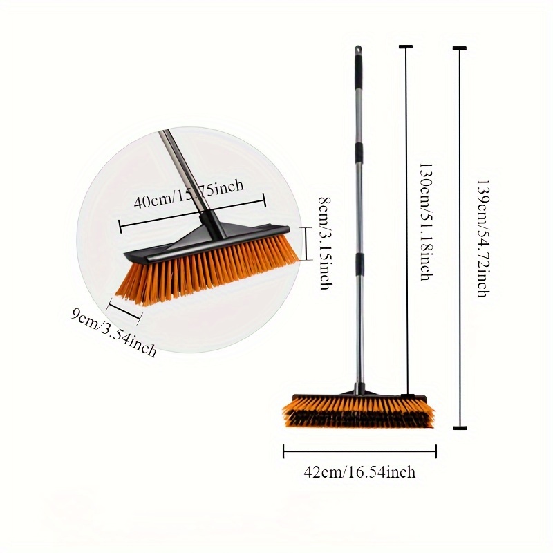 outdoor long handle stiff bristle floor brush multi surface patio broom for yard garden   room wall and tile cleaning details 4