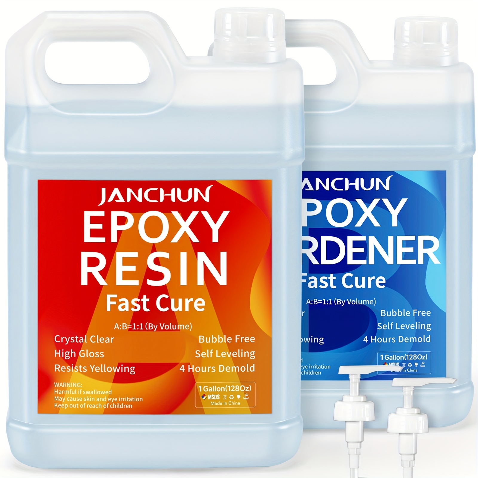 

Janchun 2 Gallon Epoxy - Clear Epoxy Kit- No Yellowing No For , Art Casting For Jewelry Making, Diy, , Molds, Art Painting, Curing (1 Gallon X 2)