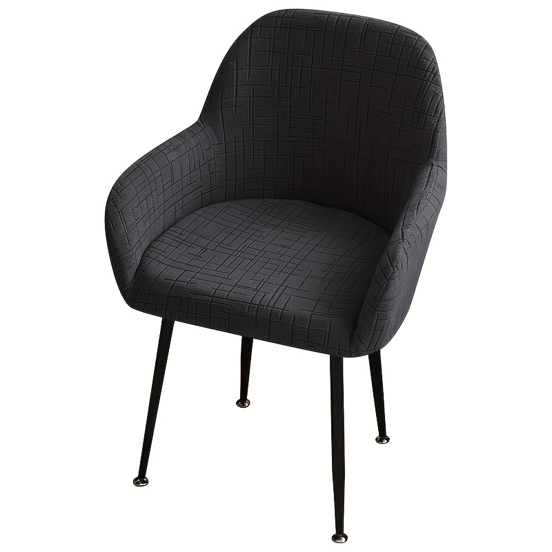 TEMU 1pc Elastic And Weft Floral Jacquard High Armrest Chair Cover Swivel Chair Cover Hotel Home Dining Chair Cover