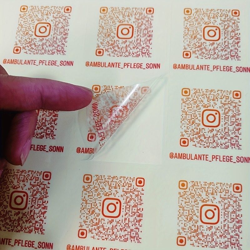 TEMU 48/144 pezzi Adesivi Personalizzati - Logo Esclusivo Stampabile, Codice QR e Design di Testo Personalizzato - Etichette Adesive Multicolore per