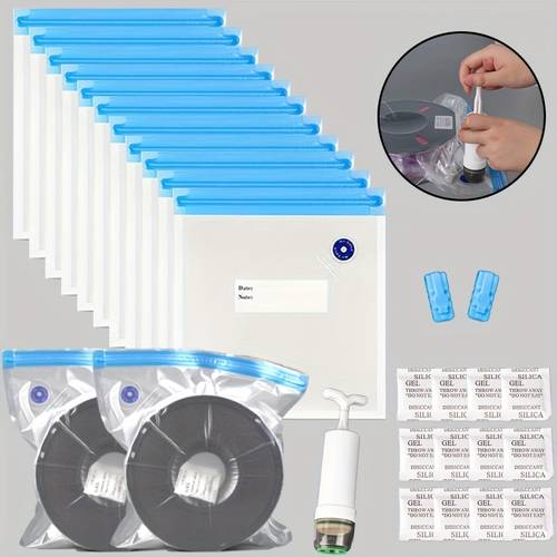 26pcs including bag desiccant manual pump vacuum sealed filament storage bags airtight moisture proof dryer for filament spools compatible with 3d printers filament dry prevents clogging ideal for home and professional