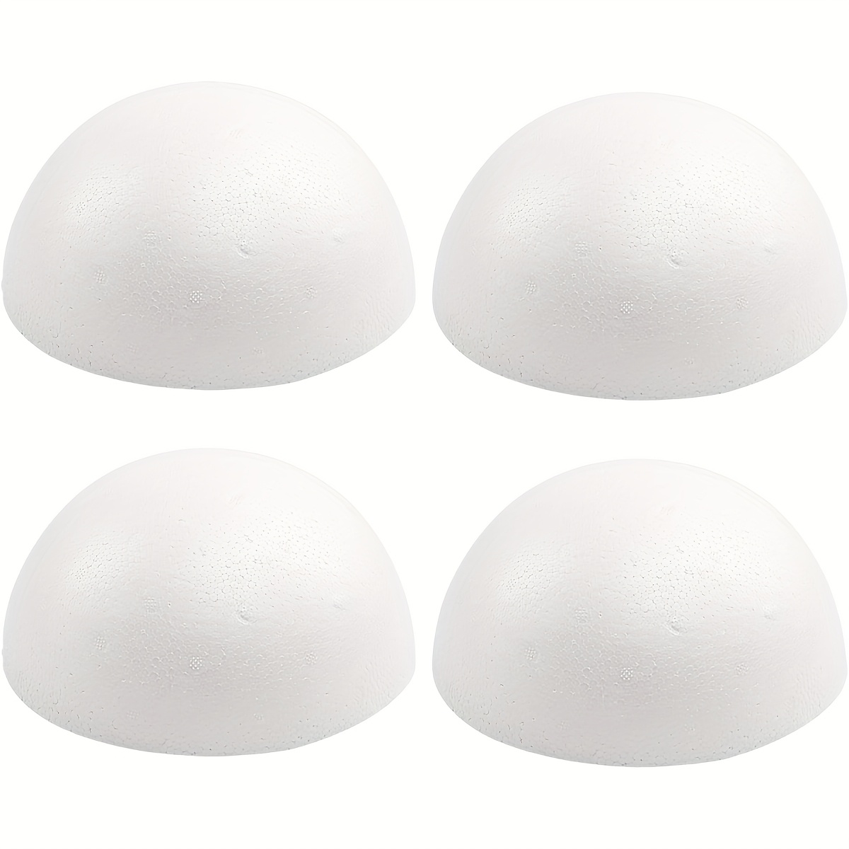 E-shop 4er-Pack Schaumstoff-Hemisphären, 19.5cm Geeignet für Bastel--Glattkugeln, Ideal für Kunst- und Handwerksbedarf, DIY-Projekte, Schulaufgaben,