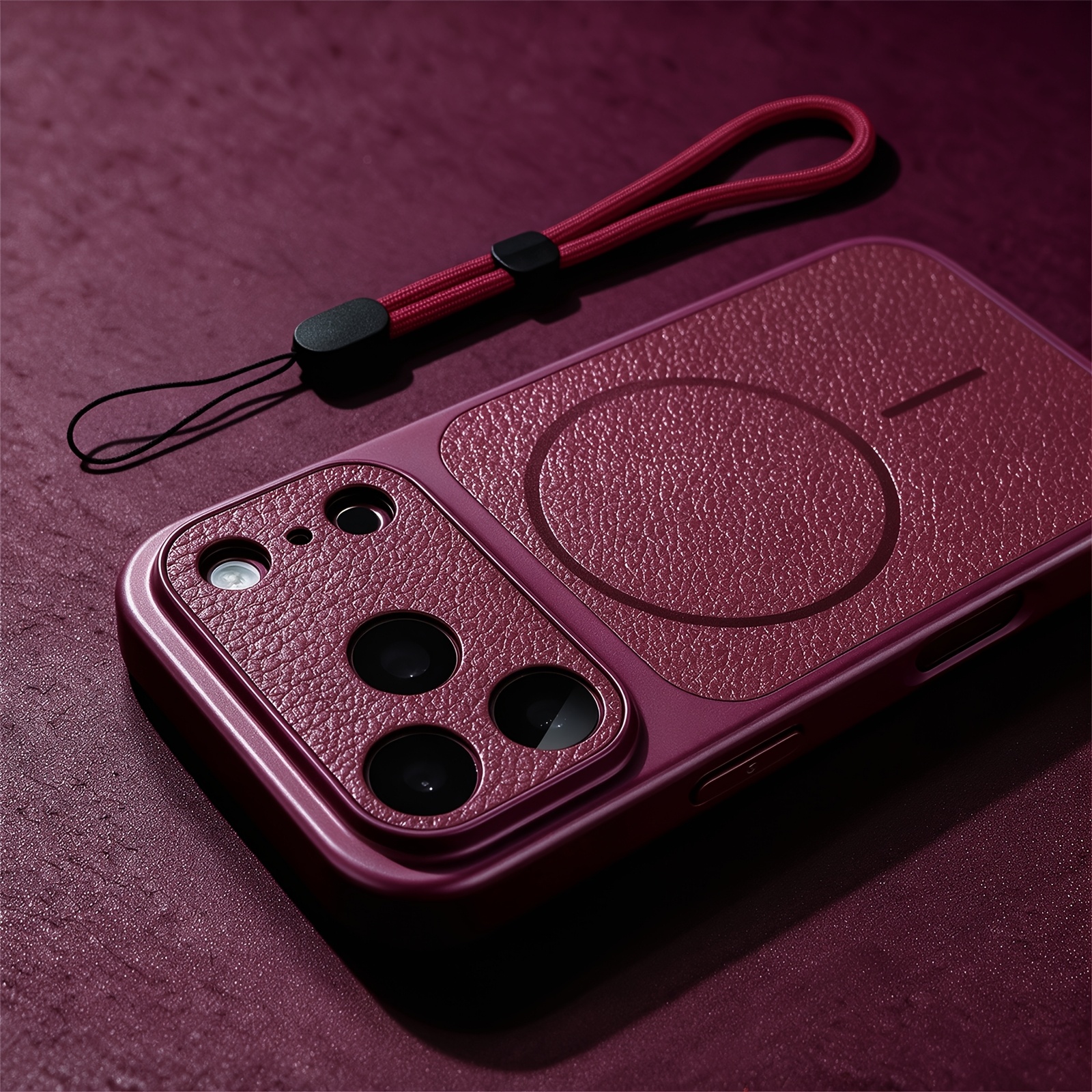 TEMU Phone Case - Luxury Retro Faux Leather Magnetic Phone Case For Iphone 17 18 Pro Max 18promax 18pro Business Old Phone To 18 Anti-drop Shockproof