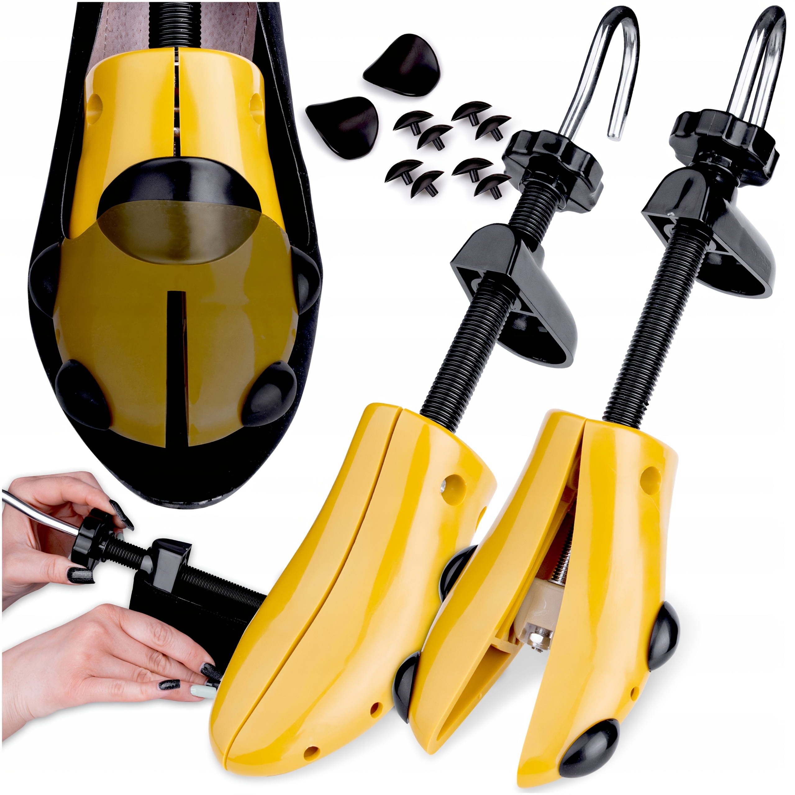 TEMU 2pcs/ Pair Of Shoe Stretchers 40-47 With Precise Adjustment Ergonomic Shape High Rigidity Good Toughness