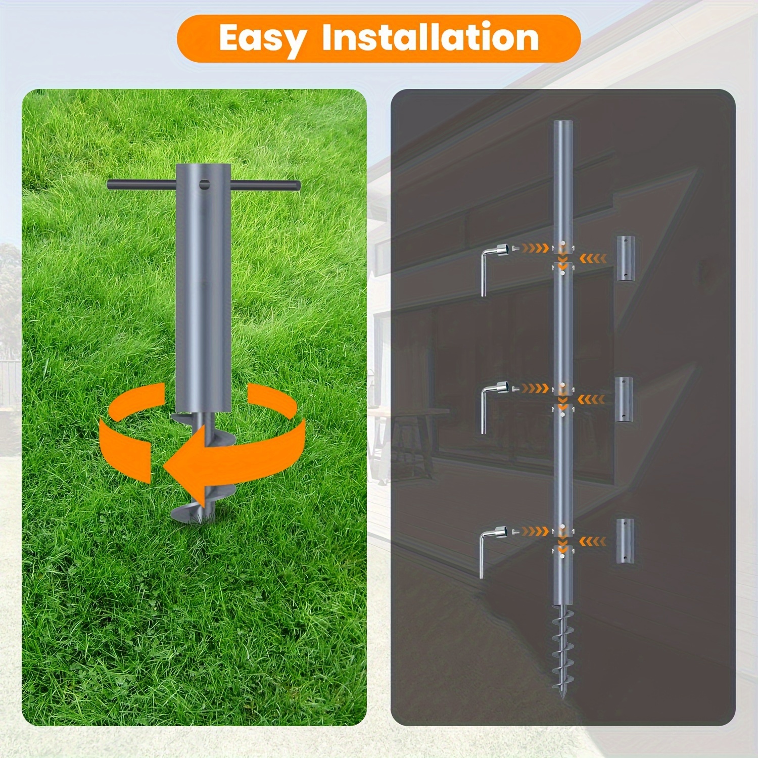 Shade Sail Poles Heavy Duty Design Sun Shade Poles Temu