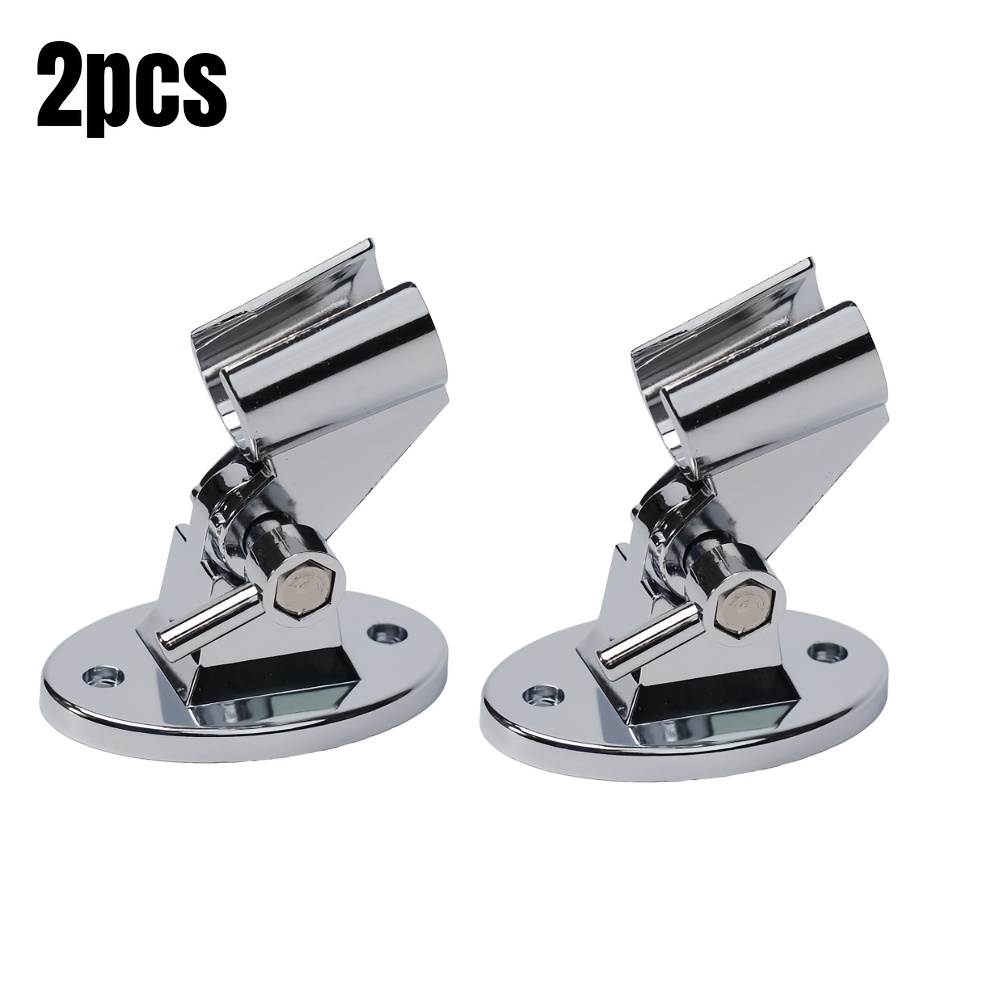 TEMU Lot de 2 supports de pommeau de douche réglables, support de pommeau de douche, base fixe, support universel percé pour pied de microphone