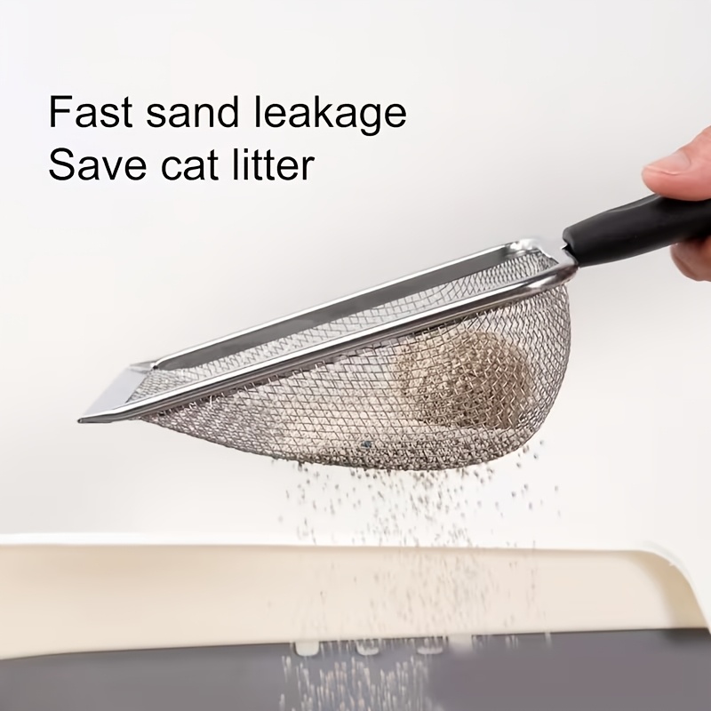 A Stainless Steel Cat Litter Scoop That Is Easy to for Clean And Durable, Perfect for Cleaning Cat Waste And Suitable for Fine Cat Litter