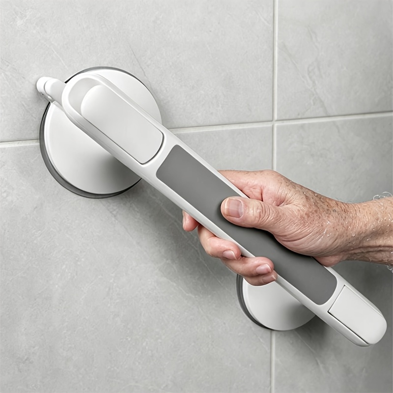 Image of 1pc Handrails For The Elderly, To Drill Holes, Non-slip Suction Handrails, Reusable Suitable For Tiles, Glass And Hard Plastic Surfaces, Suitable For Bathrooms, Toilets, Living Rooms, Kitchens