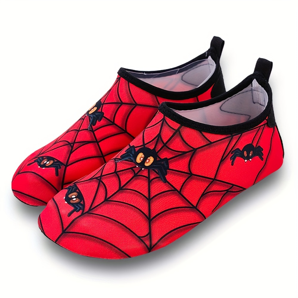 Image of Cute Cartoon Spider Barefoot Water Shoes, Lightweight Non-slip Quick-drying Wading Shoes For Boys And Girls, Swimming Diving Walking Yoga, Vacation Beach