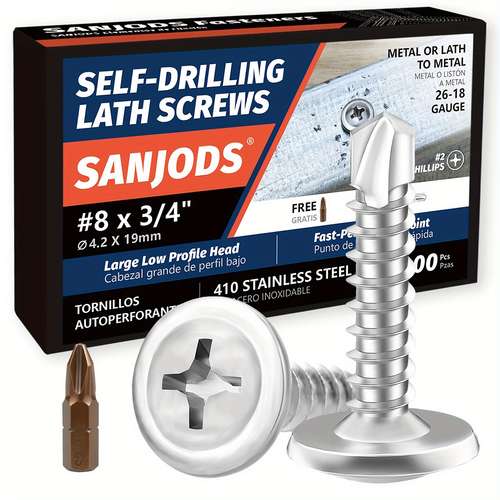 250 Pack Black 3/4" Inch Torx Self Tapping Sheet Metal Cargo - Foto 7