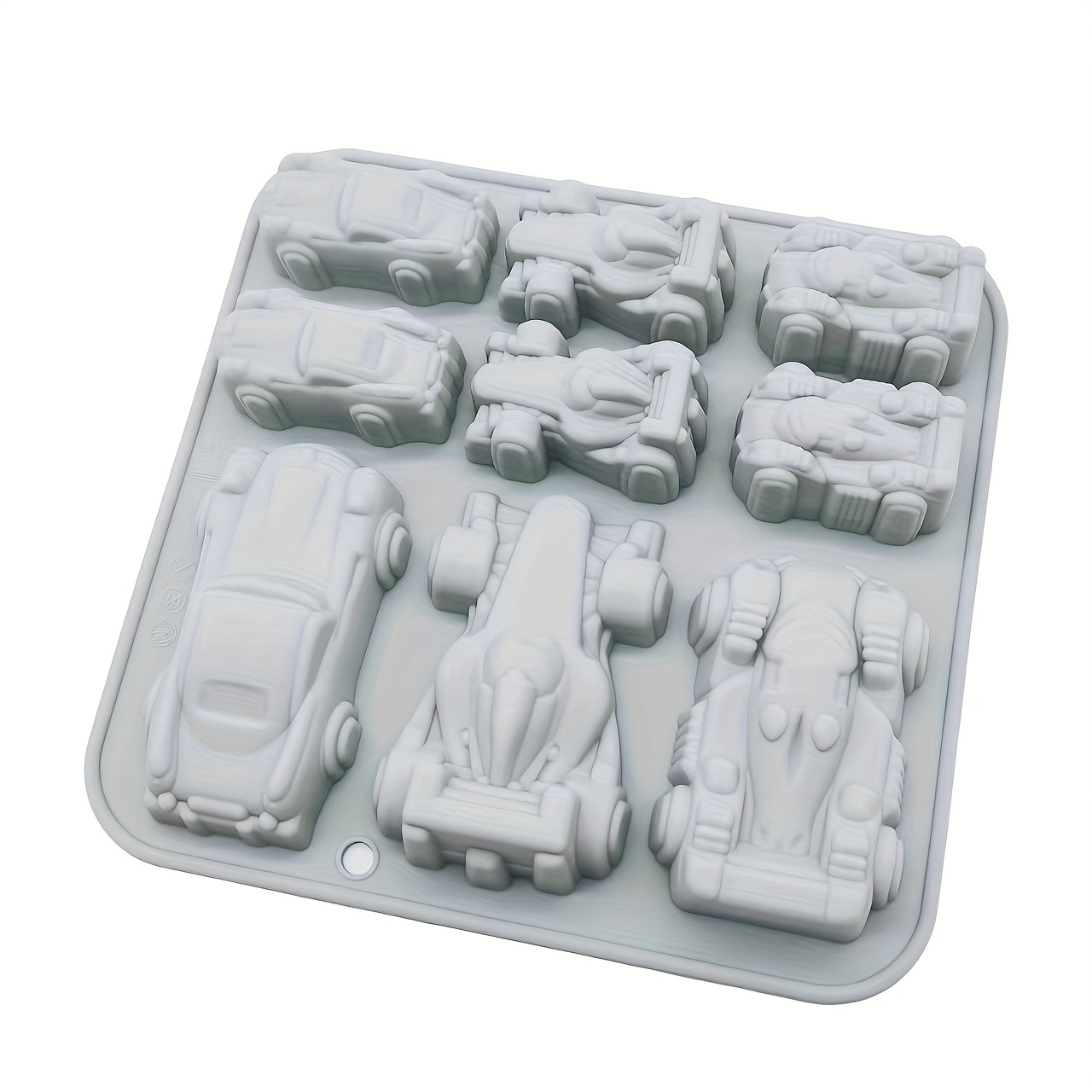 1pc 9- Racing Silicone Mold, Jelly Silicone Mold, Creative Silicone Mold, Car Molds In Sizes