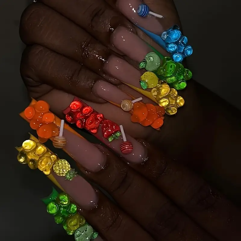 Cute Dopamine Lollipop Nails Set Cute Dopamine Lollipop Nails Set