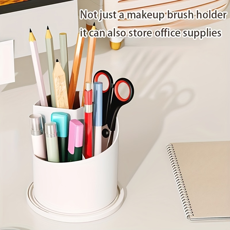 1pc rotating makeup organizer with cover waterproof dustproof plastic cosmetic storage box diamond   ideal for brushes skincare products office supplies   skincare product storage rotating storage dustproof cover makeup organizers storage Product details 6