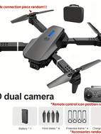 para principiantes e88 con cámara 480p - wifi habilitado, video real, sin cabeza, y aterrizaje con un solo botón, volteos de 360°, estuche portátil incluido