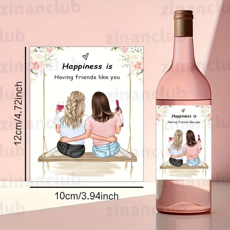 Image of For Laptops 2 Labels For Wine Bottles, Measuring 11.94 X 9.91 Cm, With The Theme Of 'best ', Perfect For Birthday Parties And Celebrations, Making Them A Great Gift For Close And Girl